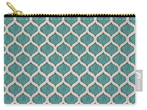 Turquoise Tile Pattern - Zip Pouch