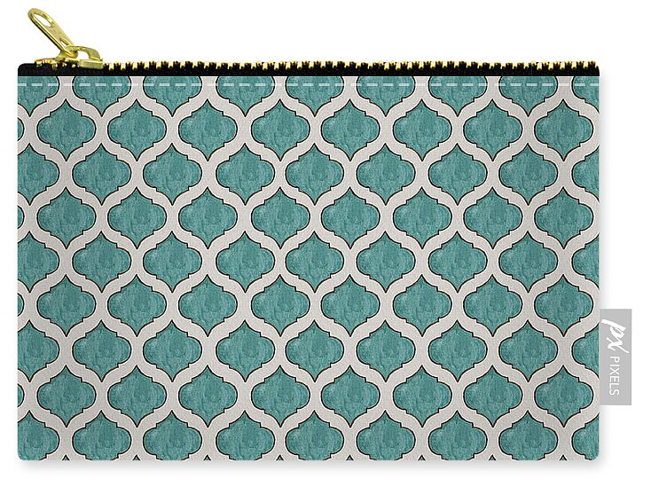 Turquoise Tile Pattern - Zip Pouch