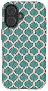 Turquoise Tile Pattern - Phone Case