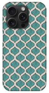Turquoise Tile Pattern - Phone Case