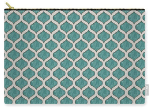 Turquoise Tile Pattern - Zip Pouch