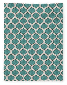 Turquoise Tile Pattern - Blanket