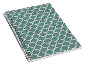 Turquoise Tile Pattern - Spiral Notebook