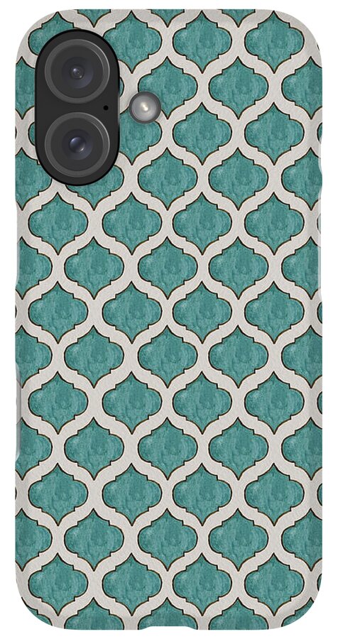 Turquoise Tile Pattern - Phone Case