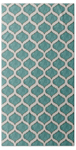 Turquoise Tile Pattern - Bath Towel