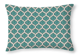 Turquoise Tile Pattern - Throw Pillow