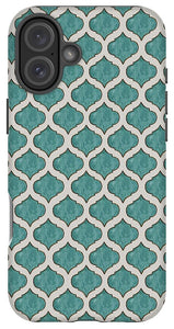 Turquoise Tile Pattern - Phone Case