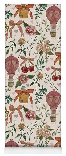 Vintage Valentine's Pattern - Yoga Mat