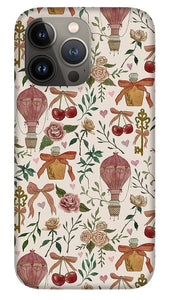 Vintage Valentine's Pattern - Phone Case