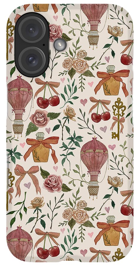 Vintage Valentine's Pattern - Phone Case