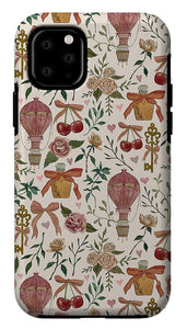 Vintage Valentine's Pattern - Phone Case