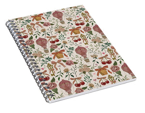 Vintage Valentine's Pattern - Spiral Notebook