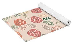 Warm Floral Pattern - Yoga Mat