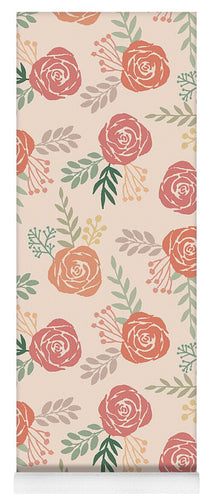 Warm Floral Pattern - Yoga Mat