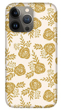 Load image into Gallery viewer, Warm Gold Floral Pattern - Phone Case
