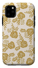 Load image into Gallery viewer, Warm Gold Floral Pattern - Phone Case