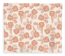 Load image into Gallery viewer, Warm Orange Floral Pattern - Blanket
