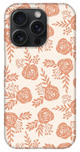 Load image into Gallery viewer, Warm Orange Floral Pattern - Phone Case