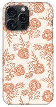 Load image into Gallery viewer, Warm Orange Floral Pattern - Phone Case