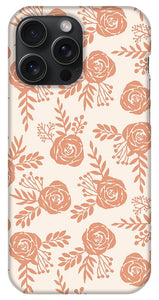 Warm Orange Floral Pattern - Phone Case