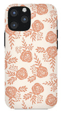 Load image into Gallery viewer, Warm Orange Floral Pattern - Phone Case