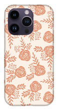 Load image into Gallery viewer, Warm Orange Floral Pattern - Phone Case