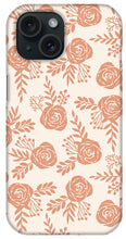 Load image into Gallery viewer, Warm Orange Floral Pattern - Phone Case