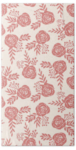 Warm Pink Floral Pattern - Beach Towel