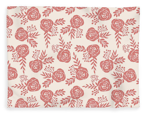 Warm Pink Floral Pattern - Blanket