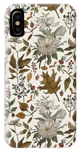 Load image into Gallery viewer, Watercolor Fall Leaves and Flowers Pattern - Phone Case