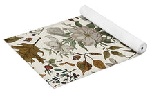 Load image into Gallery viewer, Watercolor Fall Leaves and Flowers Pattern - Yoga Mat