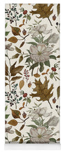 Load image into Gallery viewer, Watercolor Fall Leaves and Flowers Pattern - Yoga Mat