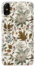 Load image into Gallery viewer, Watercolor Fall Leaves and Flowers Pattern - Phone Case