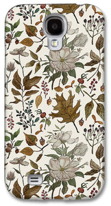 Watercolor Fall Leaves and Flowers Pattern - Phone Case