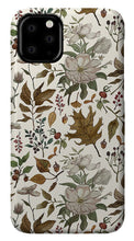 Load image into Gallery viewer, Watercolor Fall Leaves and Flowers Pattern - Phone Case