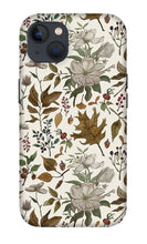 Load image into Gallery viewer, Watercolor Fall Leaves and Flowers Pattern - Phone Case