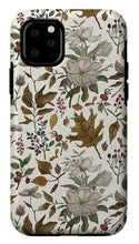 Load image into Gallery viewer, Watercolor Fall Leaves and Flowers Pattern - Phone Case