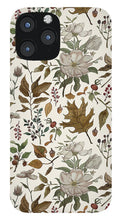 Load image into Gallery viewer, Watercolor Fall Leaves and Flowers Pattern - Phone Case