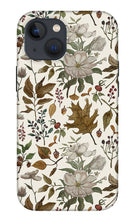 Load image into Gallery viewer, Watercolor Fall Leaves and Flowers Pattern - Phone Case