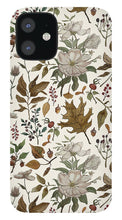 Load image into Gallery viewer, Watercolor Fall Leaves and Flowers Pattern - Phone Case