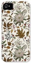 Load image into Gallery viewer, Watercolor Fall Leaves and Flowers Pattern - Phone Case