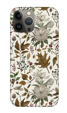 Load image into Gallery viewer, Watercolor Fall Leaves and Flowers Pattern - Phone Case
