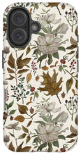 Load image into Gallery viewer, Watercolor Fall Leaves and Flowers Pattern - Phone Case