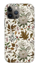 Load image into Gallery viewer, Watercolor Fall Leaves and Flowers Pattern - Phone Case