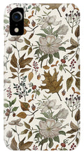 Load image into Gallery viewer, Watercolor Fall Leaves and Flowers Pattern - Phone Case