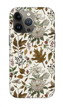 Load image into Gallery viewer, Watercolor Fall Leaves and Flowers Pattern - Phone Case