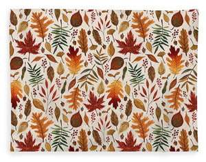 Watercolor Fall Leaves - Blanket