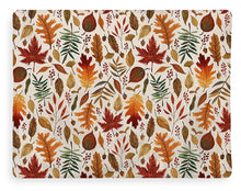 Load image into Gallery viewer, Watercolor Fall Leaves - Blanket