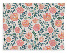 Load image into Gallery viewer, Watercolor Floral Pattern - Blanket