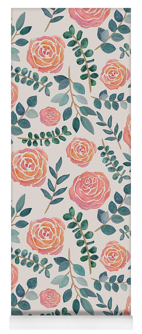 Watercolor Floral Pattern - Yoga Mat